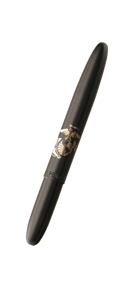 Fisher Marine Corps Black Matte Bullet Space Pen Military EGA Logo Laser Engraved