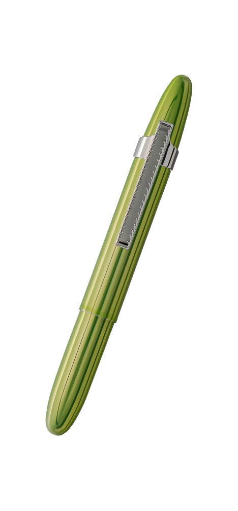 Aurora Borealis Green Bullet Space Pen, Chrome Clip