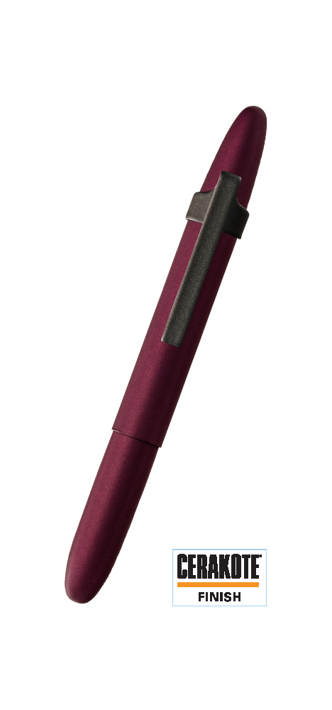 Black Cherry Cerakote® Bullet Space Pen, Black Clip - Fisher Space Pen
