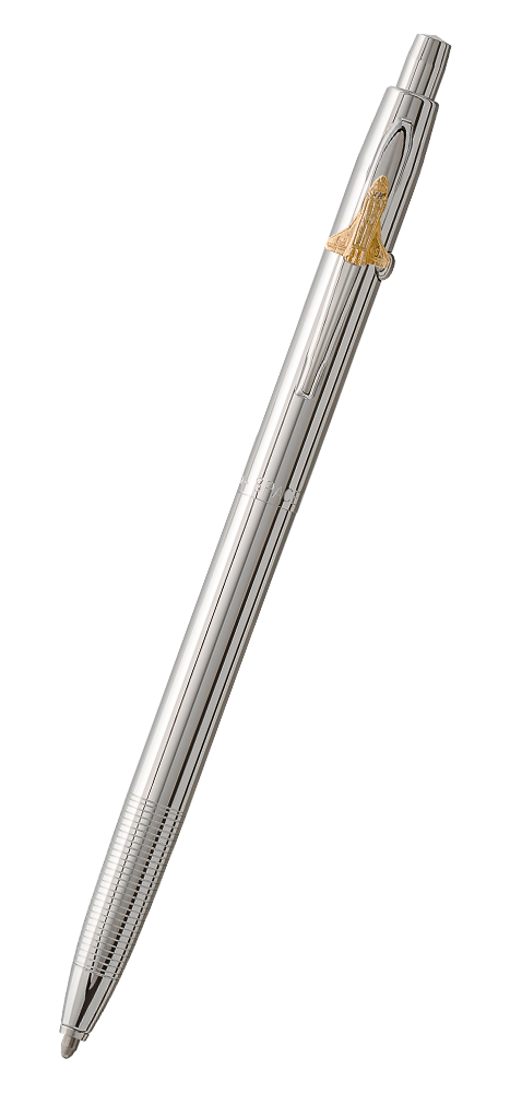 Matte Black Shuttle Space Pen, Chrome Accents - Fisher Space Pen