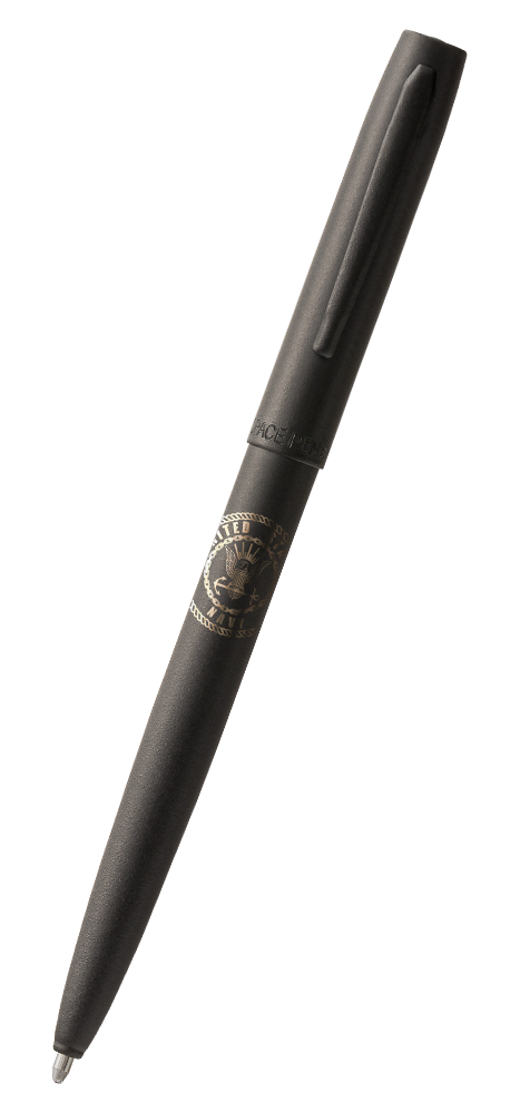 Matte Black X750 Space Pen, Stylus, Navy Emblem - Fisher