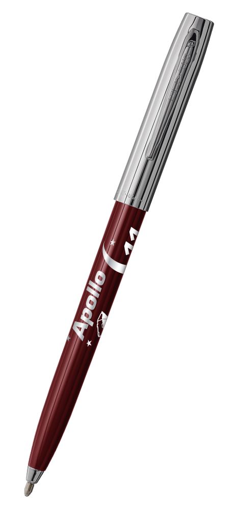 Burgundy & Chrome Cap-O-Matic Space Pen, Apollo 11 - Fisher Space Pen