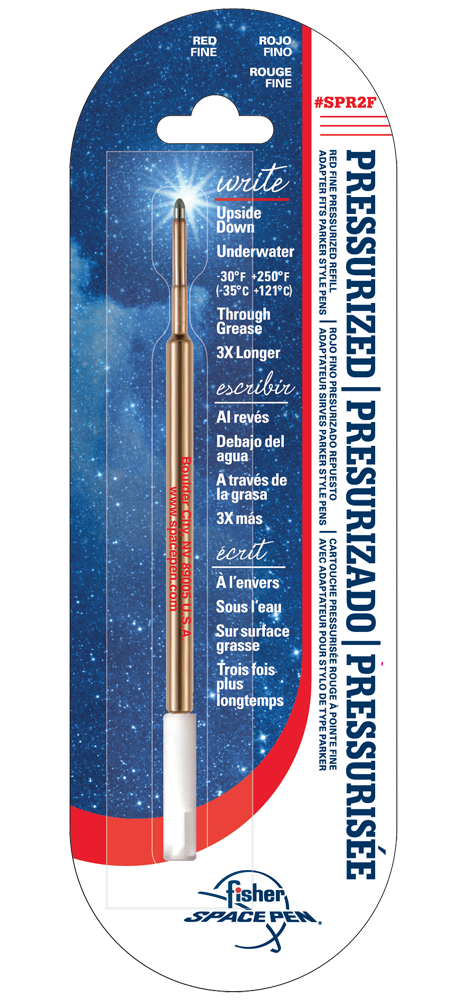 Red Ink, Fine Point Space Pen Pressurized Cartridge - Fisher Space Pen