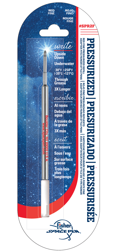 Red Ink, Fine Point Space Pen Pressurized Refill - Fisher