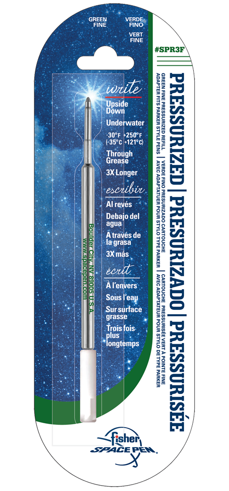 Turquoise Ink, Medium Point Space Pen Pressurized Refill - Fisher